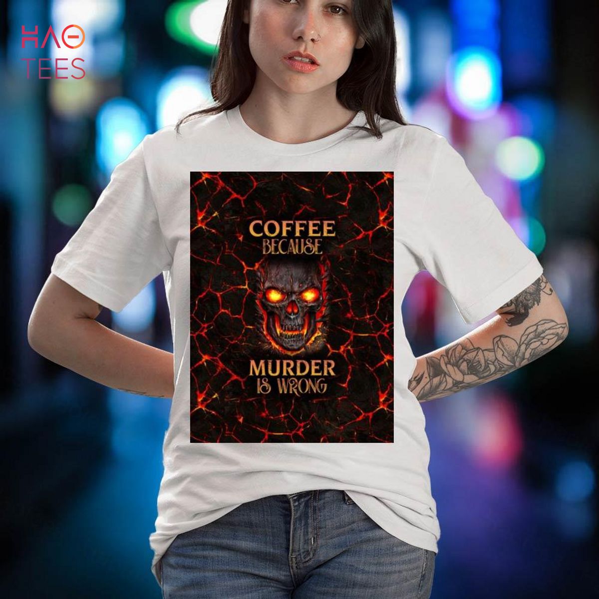 Coffee Because Murder Is Wrong Shirt Coffee Because Murder Is Wrong Shirt