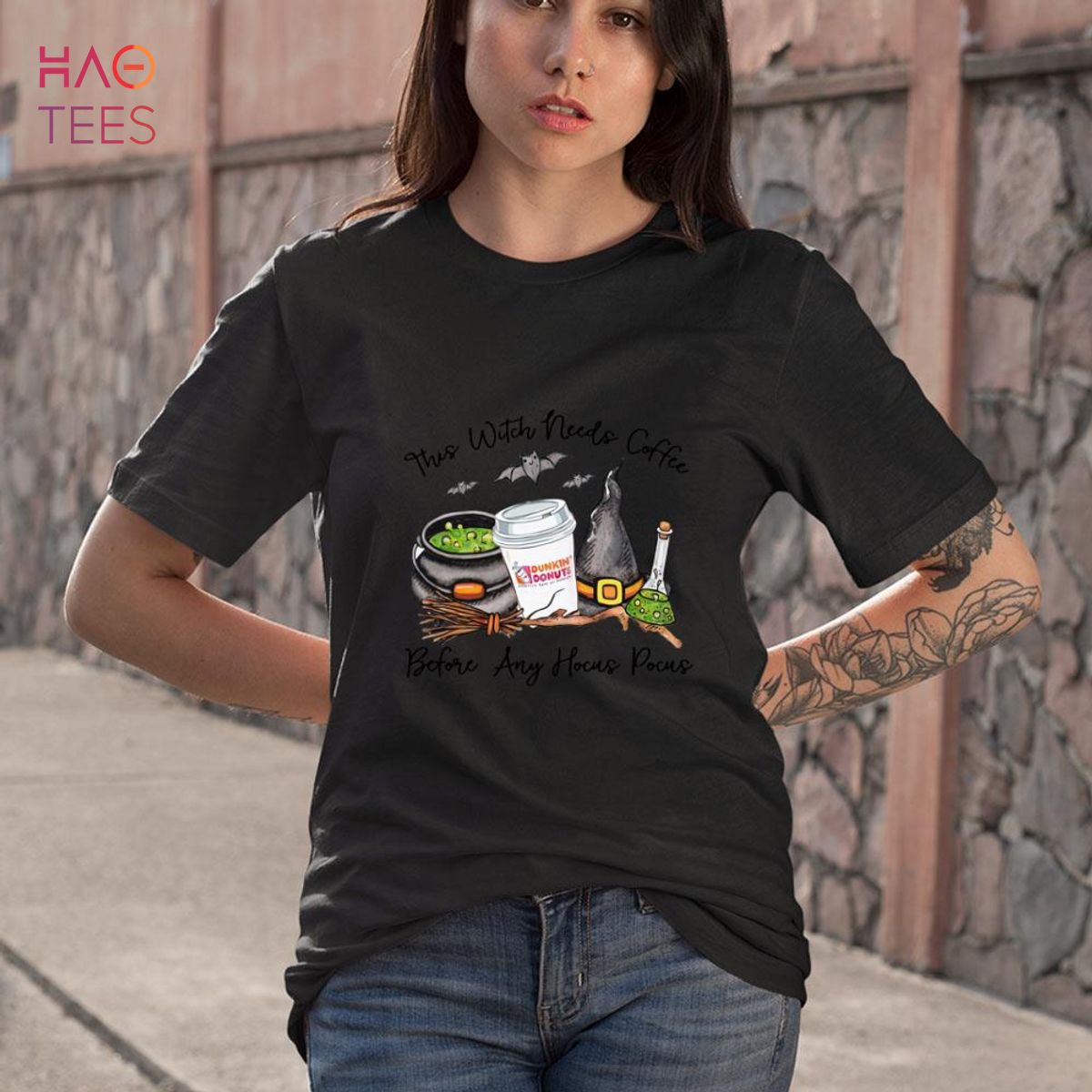 Dunkin Donuts This witch needs coffee before any Hocus Pocus shirt Dunkin Donuts This witch needs coffee before any Hocus Pocus shirt