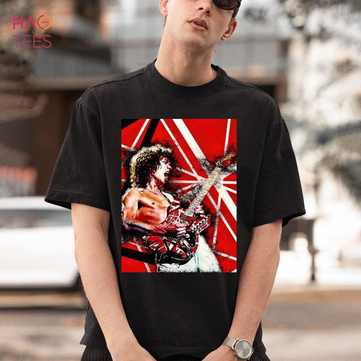 Selectiekader Citroen Viskeus Eddie Van Halen Guitar Shirt