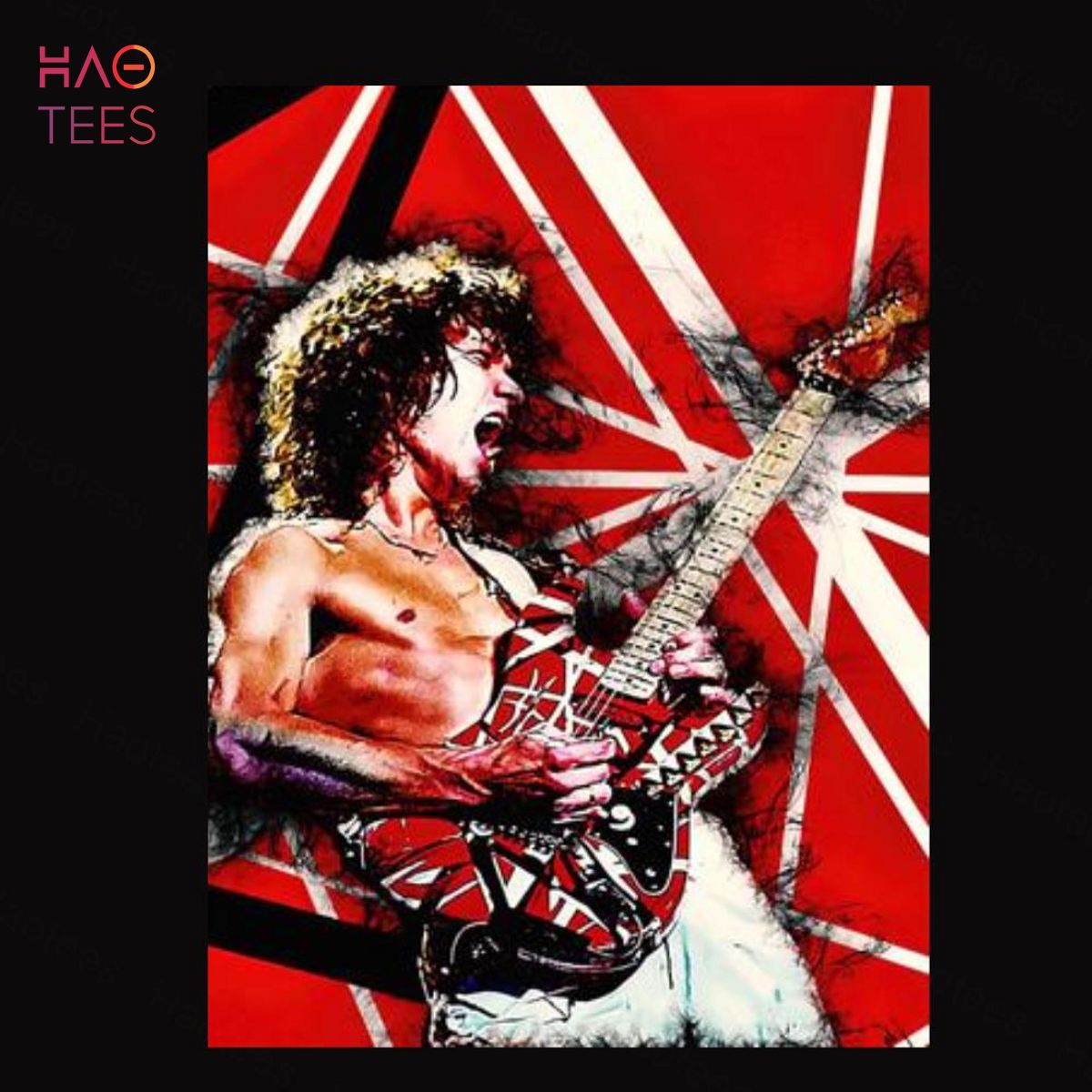 Eddie Van Halen Guitar Shirt