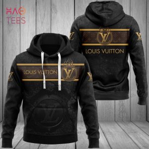 HOT Louis Vuitton Black Luxury Brand 3D Hoodie Pants Limited Edition