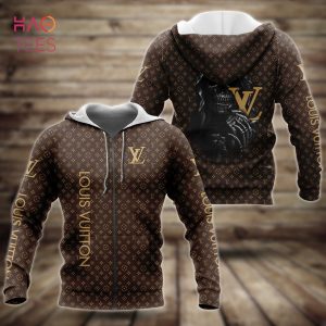 HOT Louis Vuitton Brown Luxury Brand Hoodie Pants All Over Printed