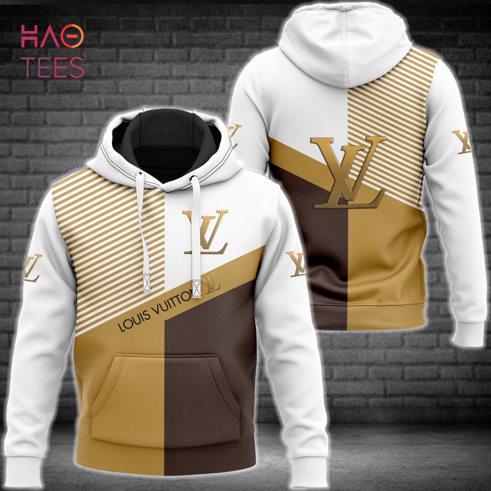 HOT Louis Vuitton Basic Black Brown White Luxury Hoodie Limited Edition