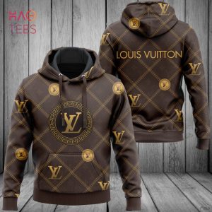 NEW Louis Vuitton Brown Luxury Brand Hoodie Pants All Over Printed