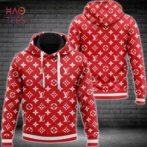 [Available] Louis Vuitton Red White Luxury Brand Hoodie Pants Limited Edition
