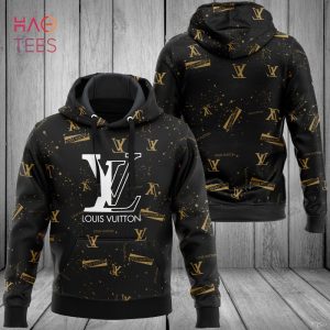 [TRENDING] Louis Vuitton Black Gold Luxury Brand Hoodie Pants Limited Edition