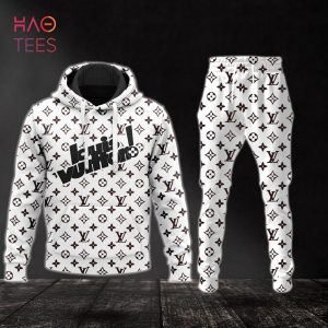 HOT Louis Vuitton White Black Luxury Brand Hoodie Pants Limited Edition