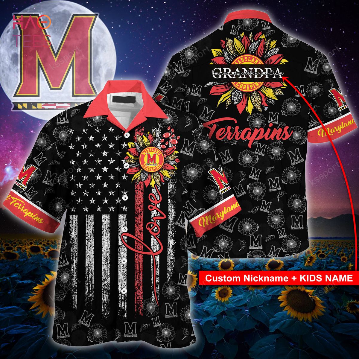 [Available] Maryland Terrapins Hawaiian Shirt