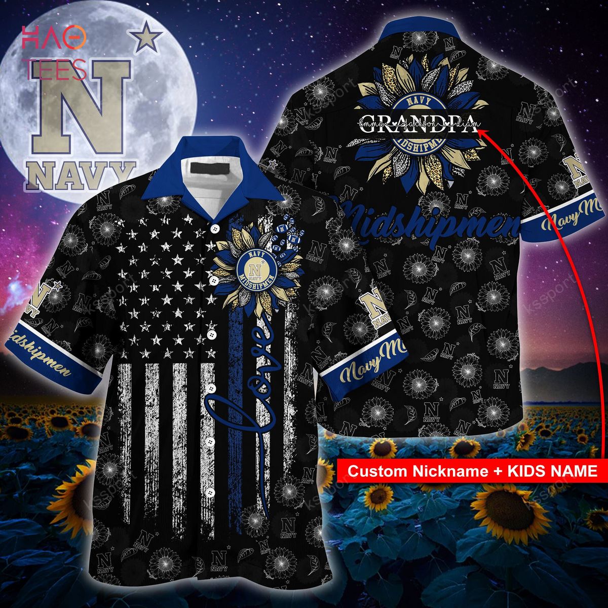 [Available] Navy Midshipmen Hawaiian Shirt Limited Edition