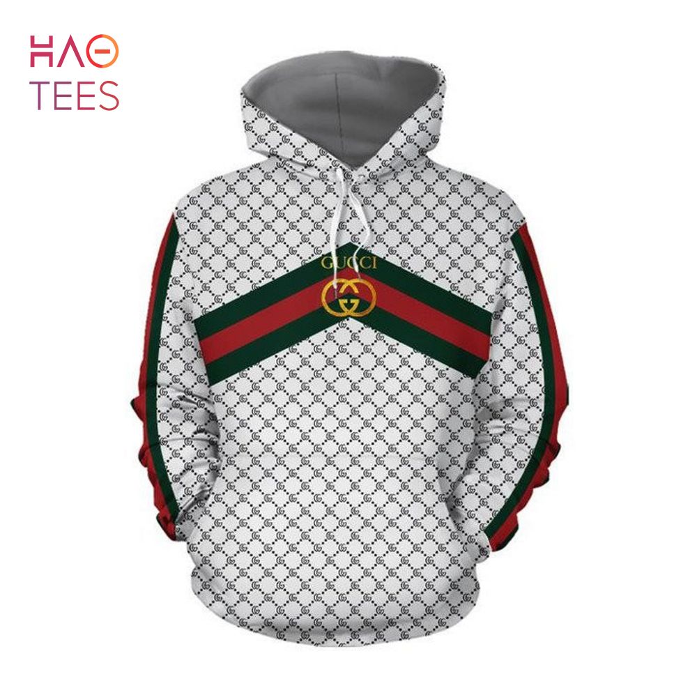 HOT Gucci White Green Red Luxury Brand Hoodie Pants Limited Edition Luxury Store