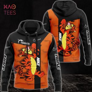 HOT NIKE Black Orange Luxury Brand Hoodie Pants Limited Edition