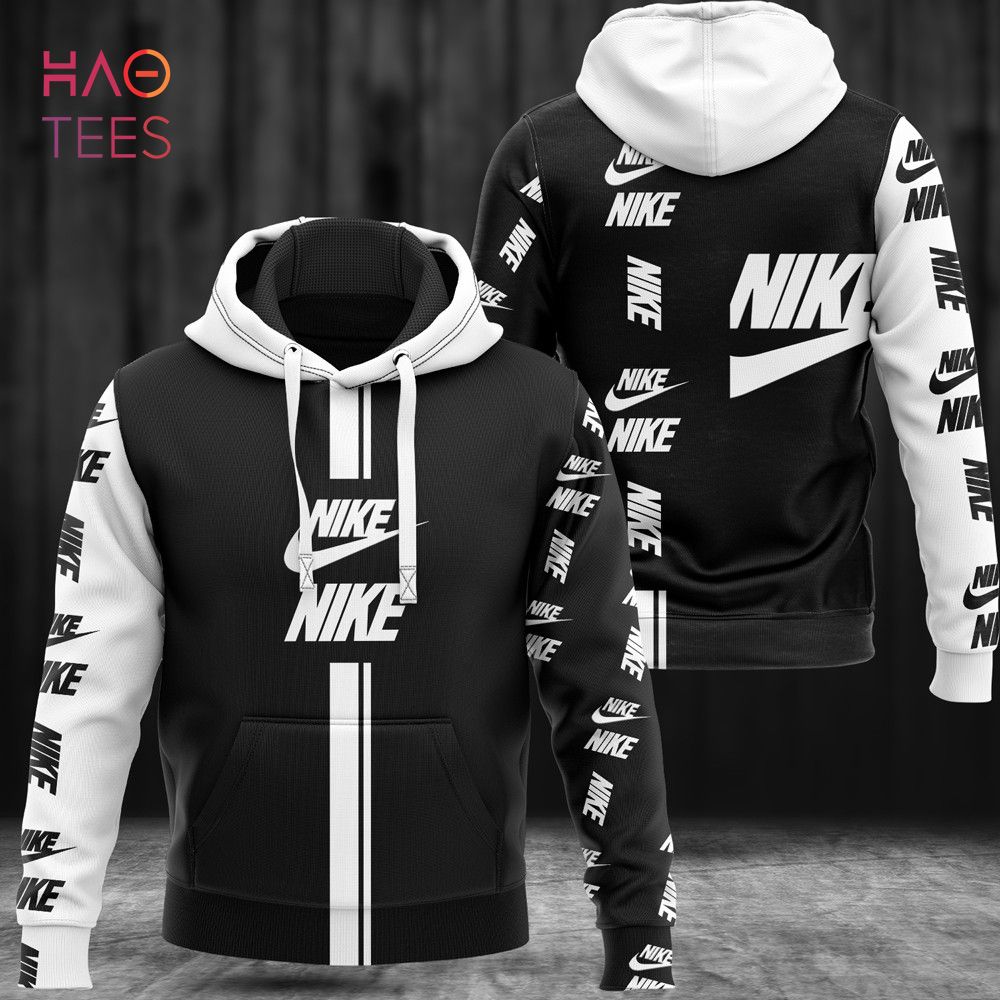 HOT NIKE Black White Luxury Brand Hoodie Pants All Over Printed Luxury Store