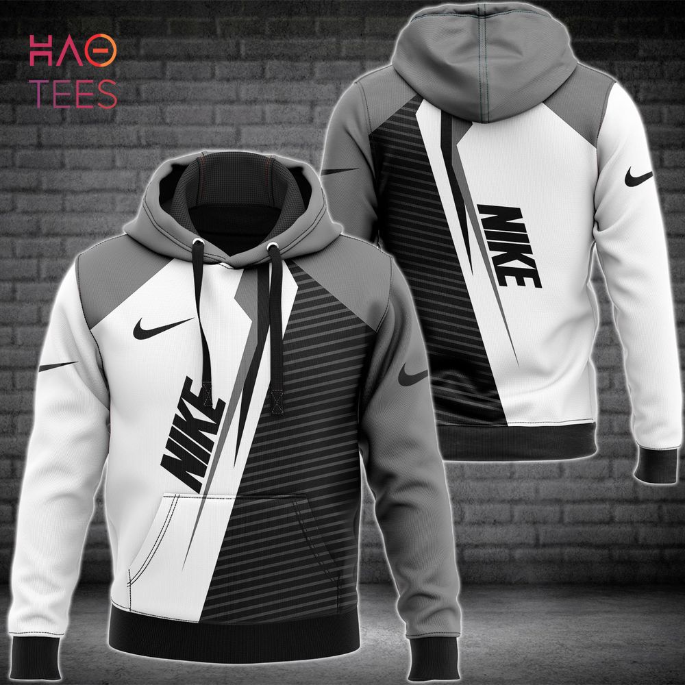 HOT NIKE Grey White Black Luxury Brand Hoodie Pants Limited Edition Luxury Store