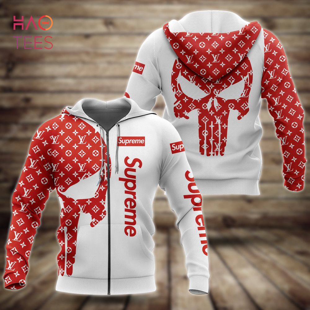 HOT Supreme Red White Luxury Brand Hoodie Pants Limited Edition