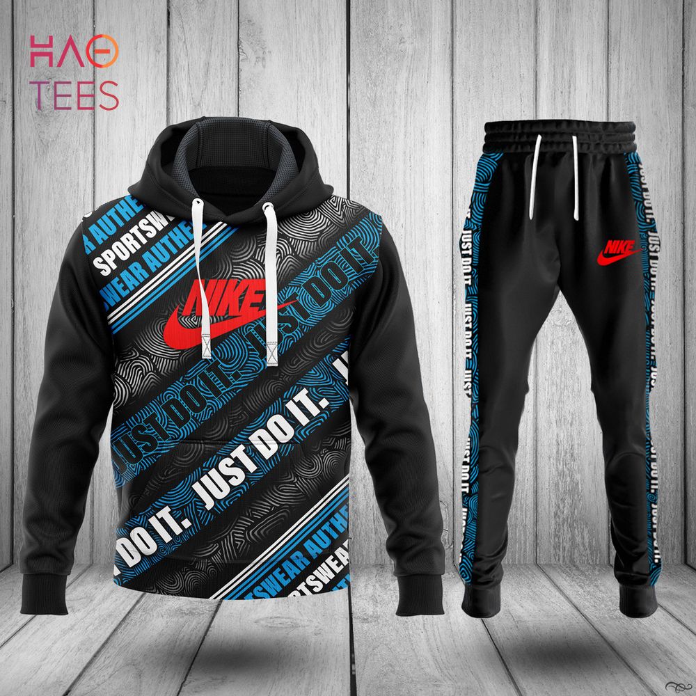 NEW NIKE Black Blue Red White Luxury Brand Hoodie And Pants Pod Design