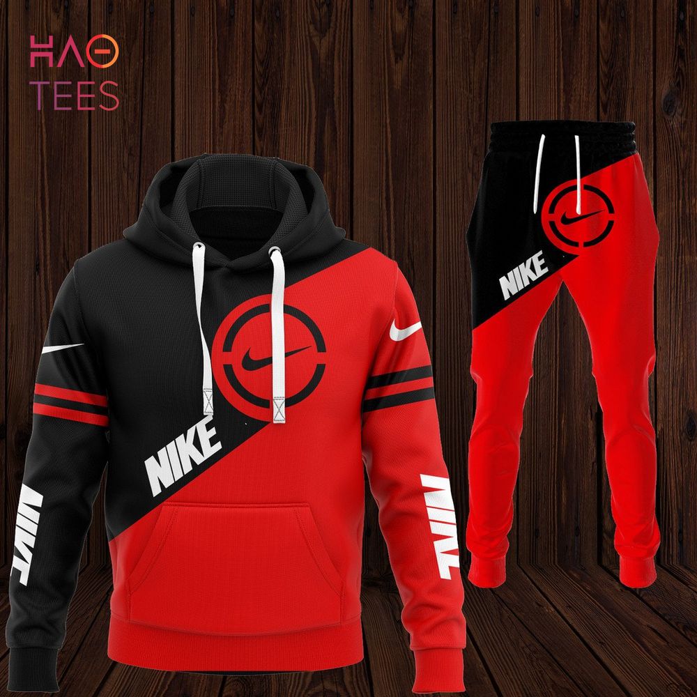 NEW NIKE Black Red White Luxury Brand Hoodie And Pants Pod Design Luxury Store