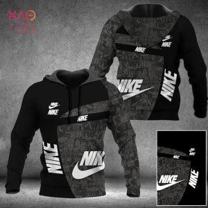 NEW NIKE Black White Gray Luxury Brand Hoodie And Pants Pod Design