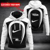 NEW NIKE Customize Name White Red Black Hoodie Pants All Over Printed