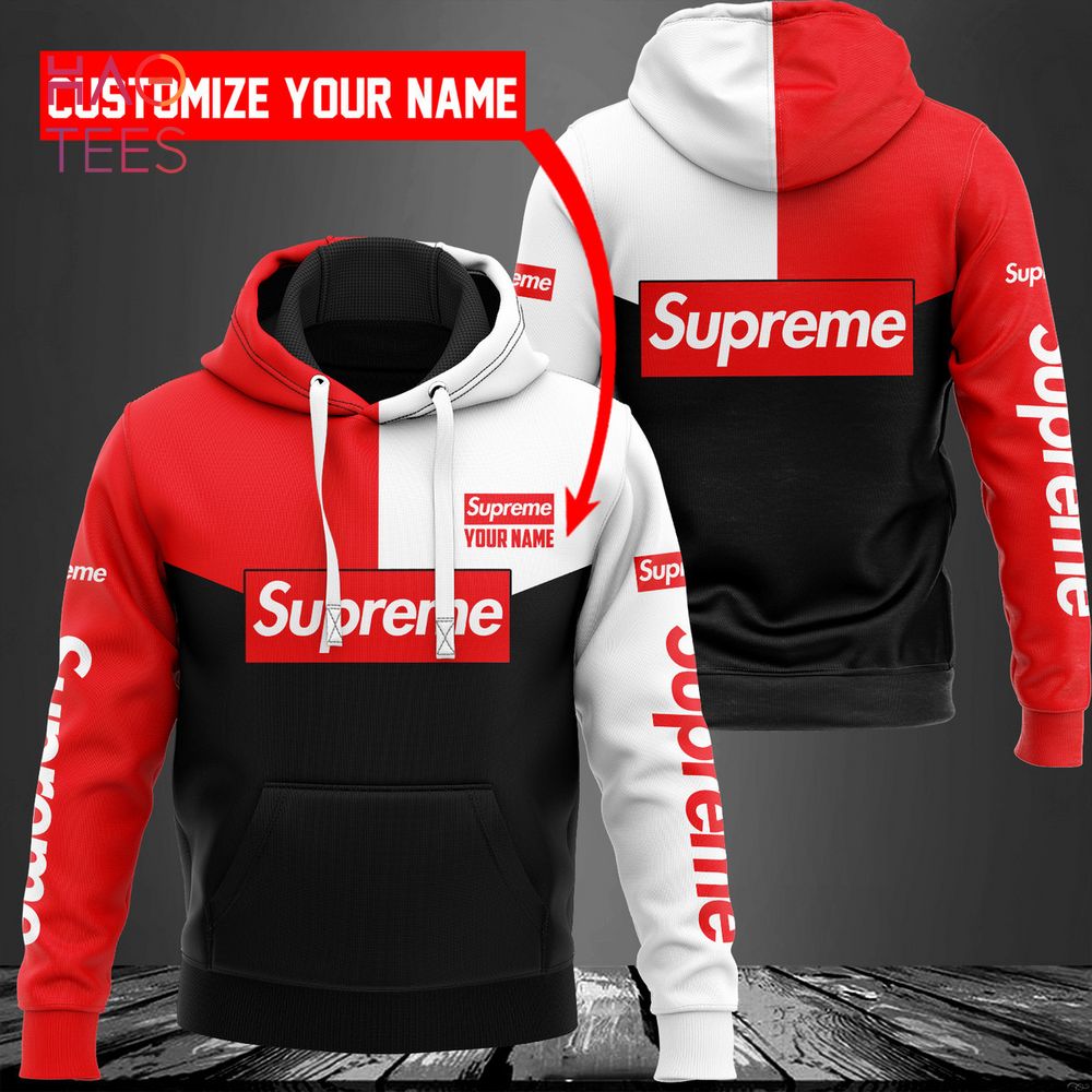 Custom supreme logo sales hoodie