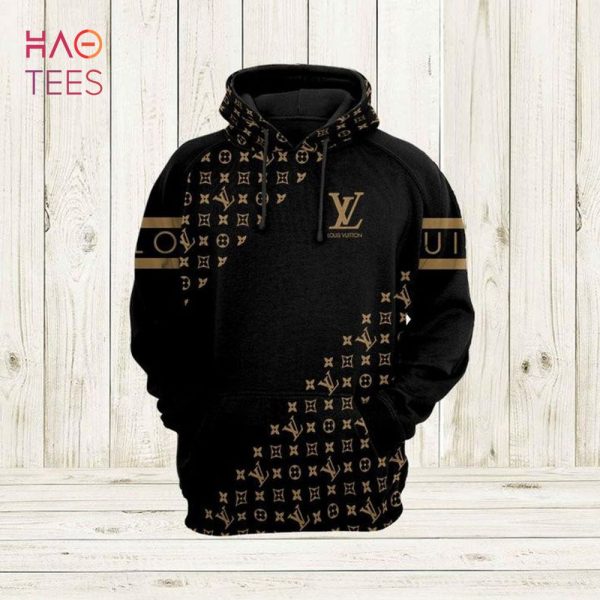 [Available] Louis Vuitton Black Luxury Brand Hoodie Pants Pod Design