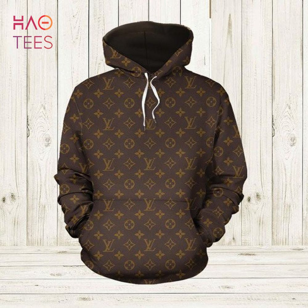 Available] Louis Vuitton Brown Luxury Brand Hoodie Pants Limited Edition