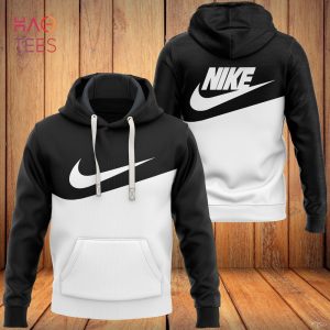 [Available] NIKE Black White Luxury Brand Hoodie And Pants All Over Printed