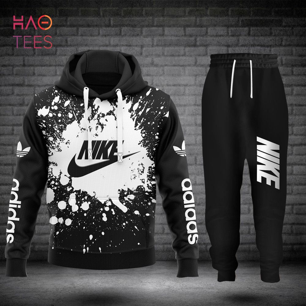 [Available] NIKE Black White Luxury Brand Hoodie And Pants Limited Edition Luxury Store