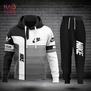 [Available] NIKE Grey Black White Luxury Brand Hoodie And Pants Limited Edition