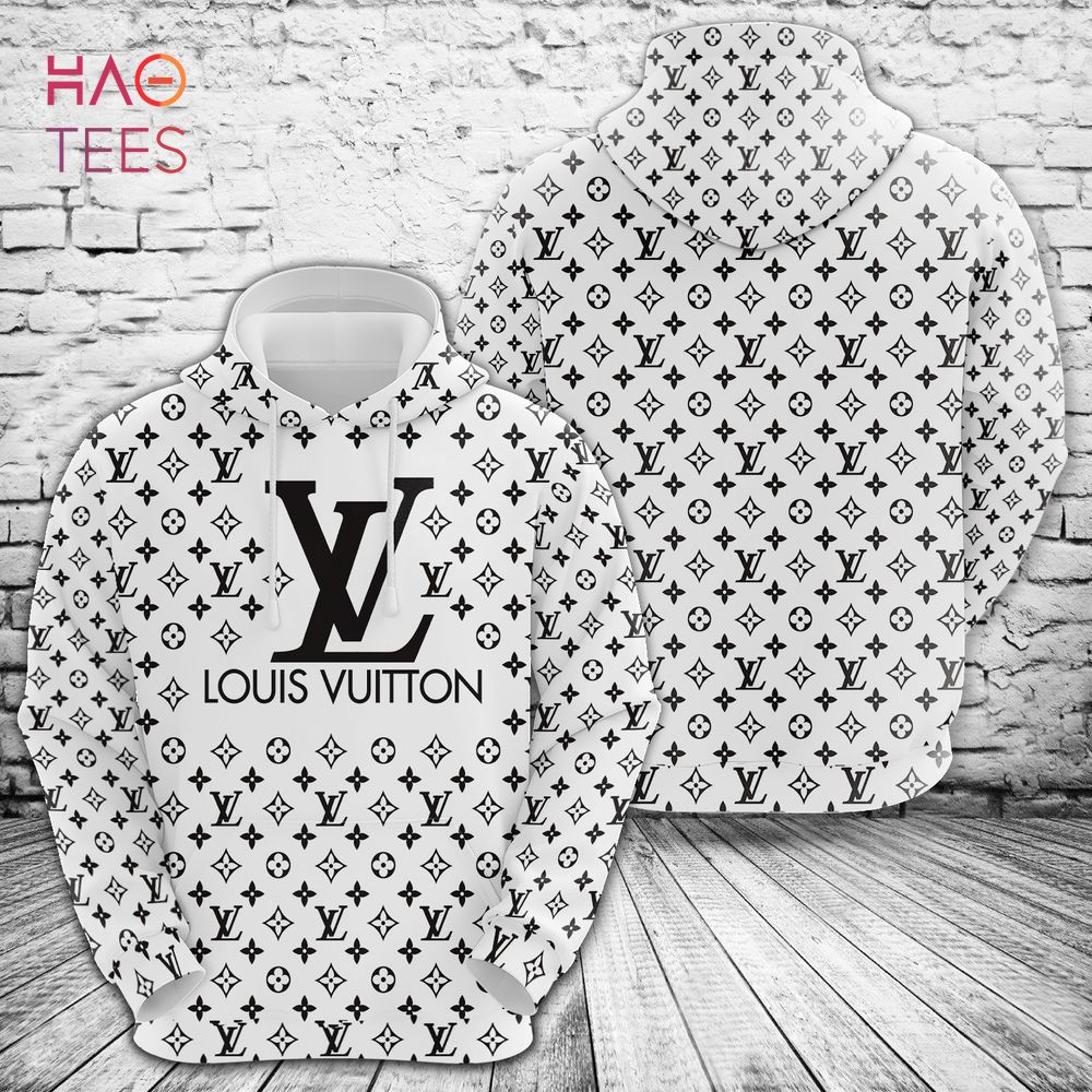 [BEST] Louis Vuitton White Black Luxury Brand Hoodie Pants All Over Printed Luxury Store