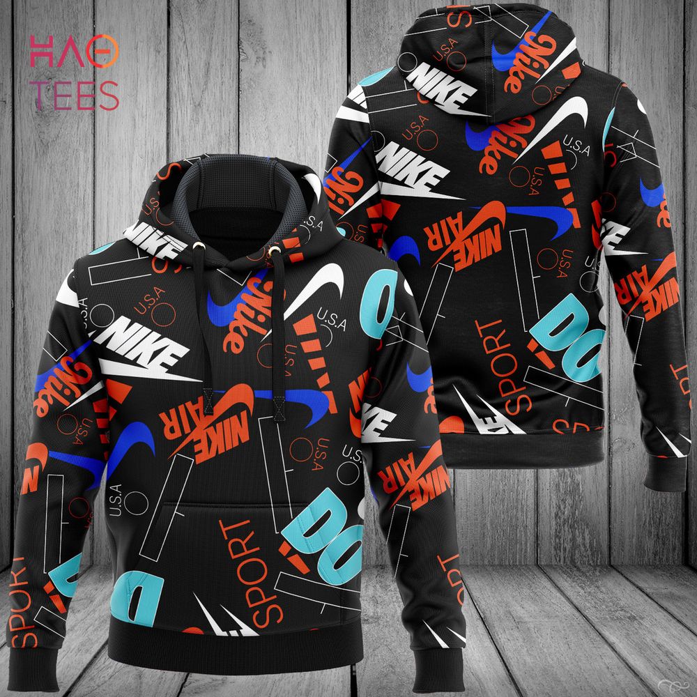 [BEST] NIKE Black Orange Blue White Hoodie Pants Pod Design Luxury Store