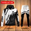 [BEST] NIKE Black White Hoodie Pants All Over Printed