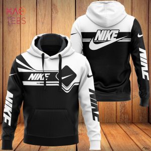 [TRENDING] NIKE White Black Hoodie And Pants All VOer Printed