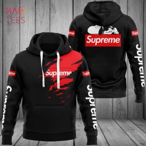 [TRENDING] Supreme Black Red Luxury Brand 3D Hoodie Pants Limited Edition