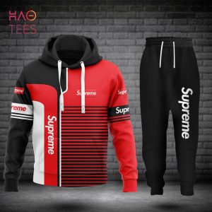 [TRENDING] Supreme Black White Red Luxury Brand Hoodie And Pants Limited Edition