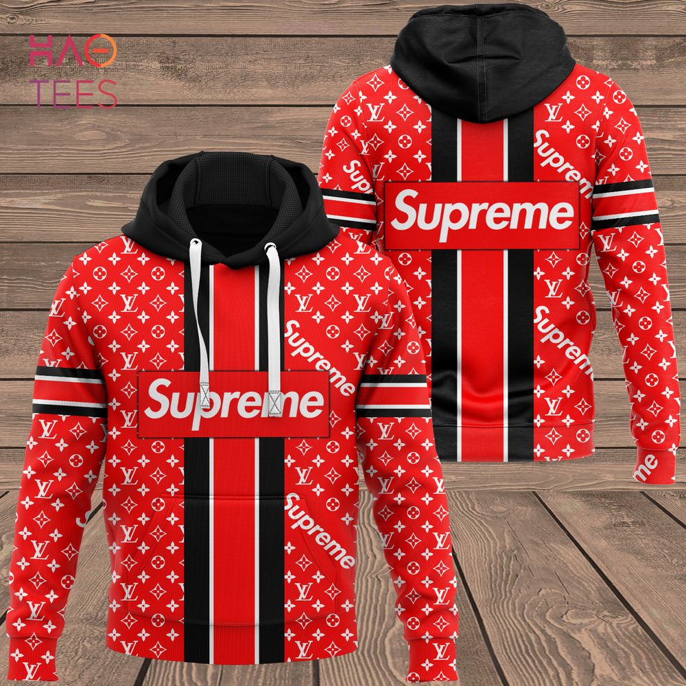 Fremragende Hr Spænde TRENDING] Supreme Red White Black Luxury Brand Hoodie Pants Pod Design