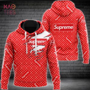 [TRENDING] Supreme Red White Luxury Brand 3D Hoodie Pants Pod Design