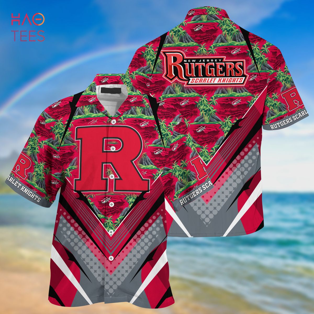 [TRENDING] Rutgers Scarlet Knights Summer Hawaiian Shirt And Shorts, For Sports Fans This Season
