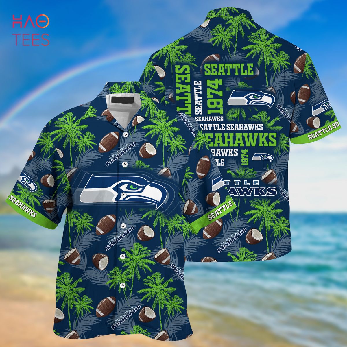 Seattle Seahawks NFL Us Flag Hawaiian Shirt Custom Summer Aloha Shirt -  Trendy Aloha