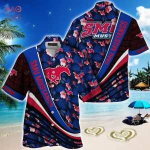 [TRENDING] SMU Mustangs Summer Hawaiian Shirt, With Tropical Flower Pattern For Fans