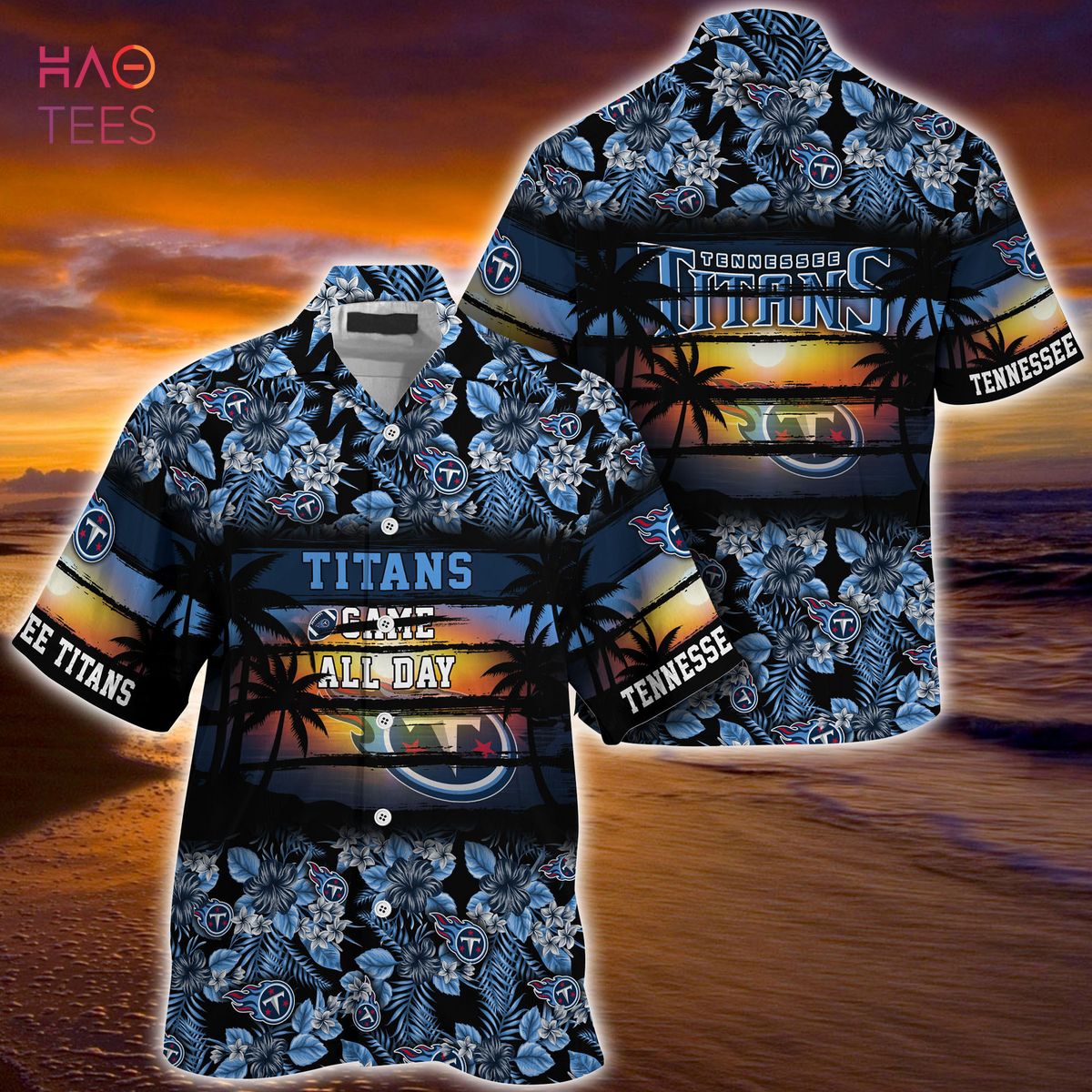 NFL Tennessee Titans Hawaiian Shirt Tropical Pattern New Hot Trend