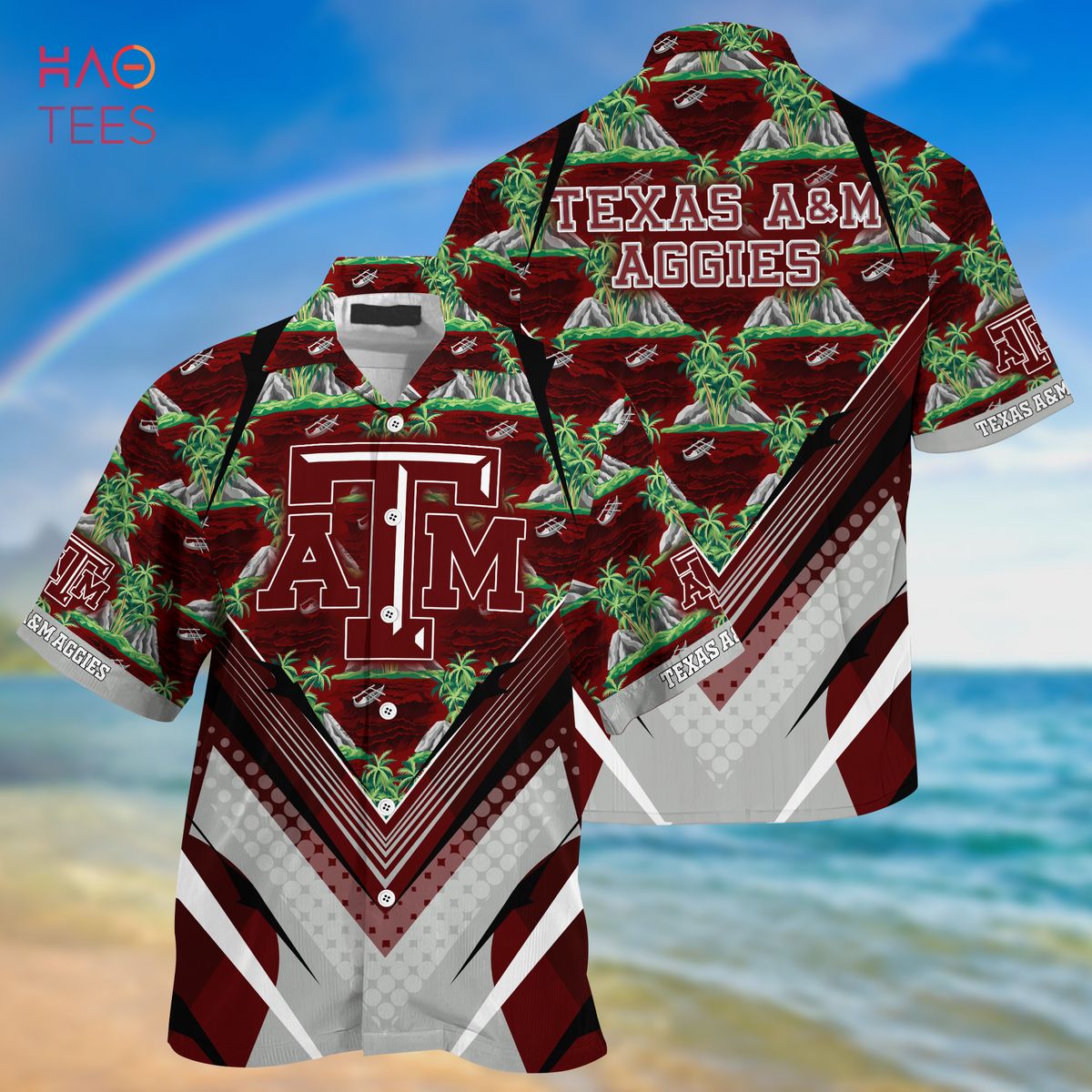 LIMITED] Texas A&M Aggies Summer Hawaiian Shirt And Shorts, With Tropical  Patterns For Fans