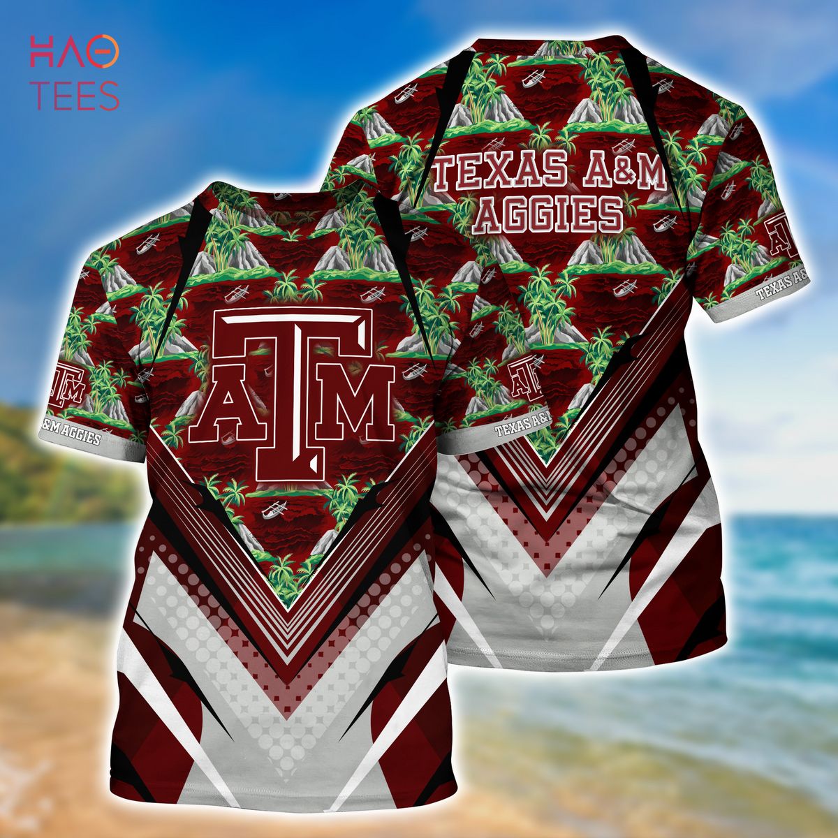 LIMITED] Texas A&M Aggies Summer Hawaiian Shirt And Shorts, With Tropical  Patterns For Fans