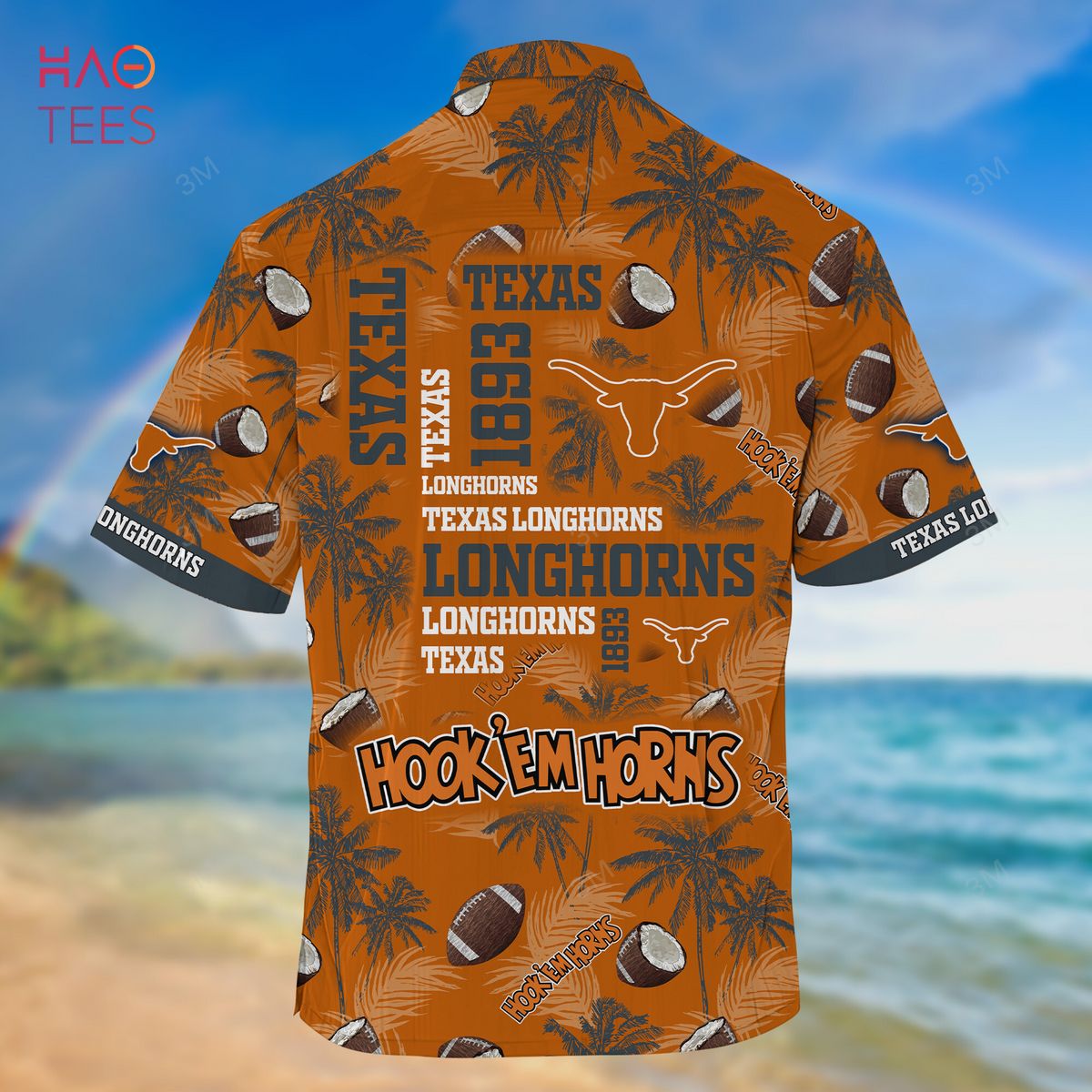 Texas Longhorns NCAA Hawaiian Shirt Custom Festivals Aloha Shirt - Trendy  Aloha