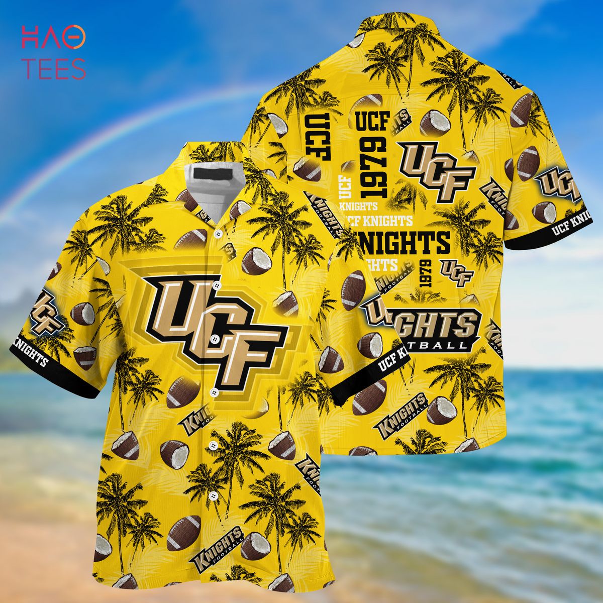 UCF Knights Logo Coconut Tropical Hawaiian Shirt Beach Gift For Fans -  YesItCustom
