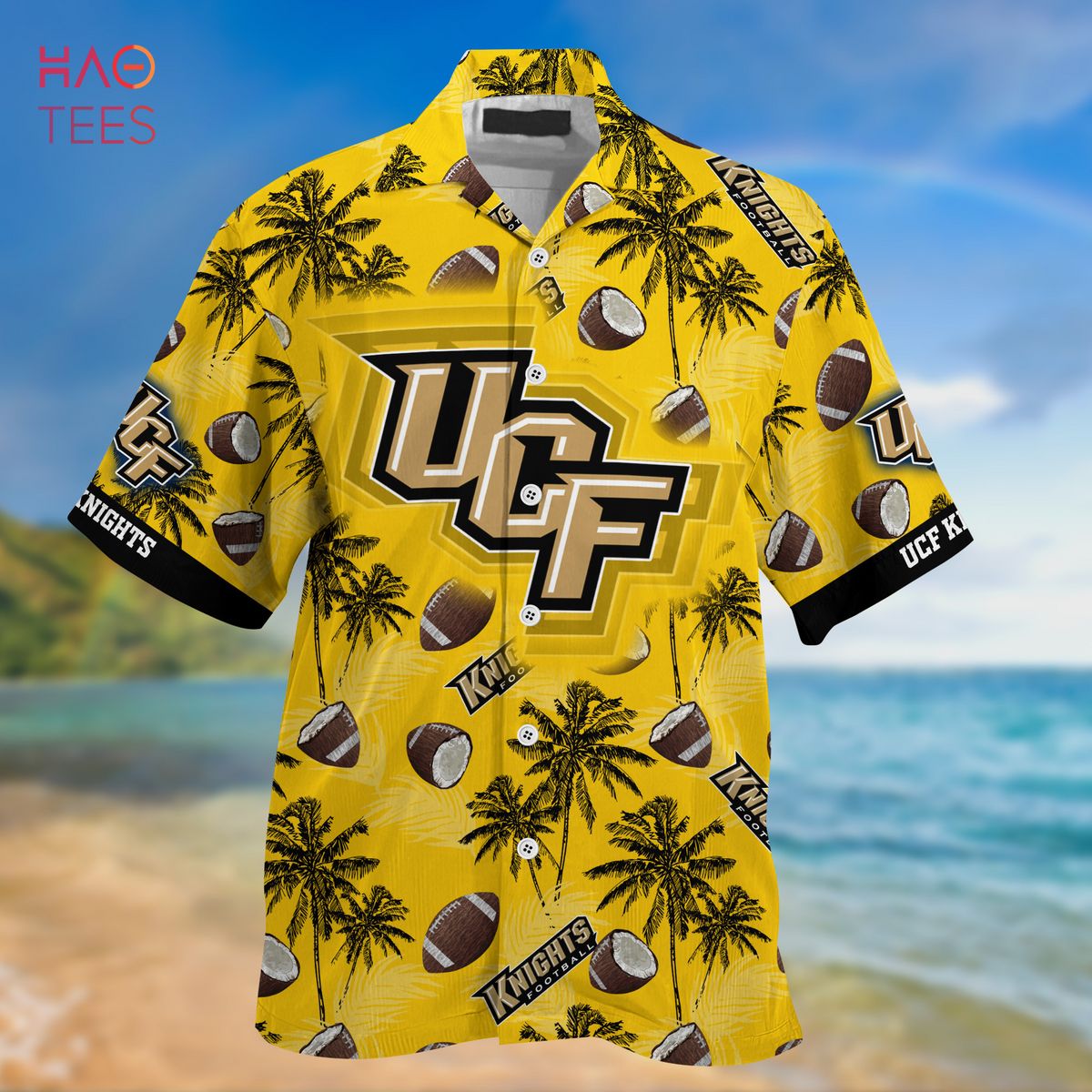 UCF Knights Logo Coconut Tropical Hawaiian Shirt Beach Gift For Fans -  YesItCustom