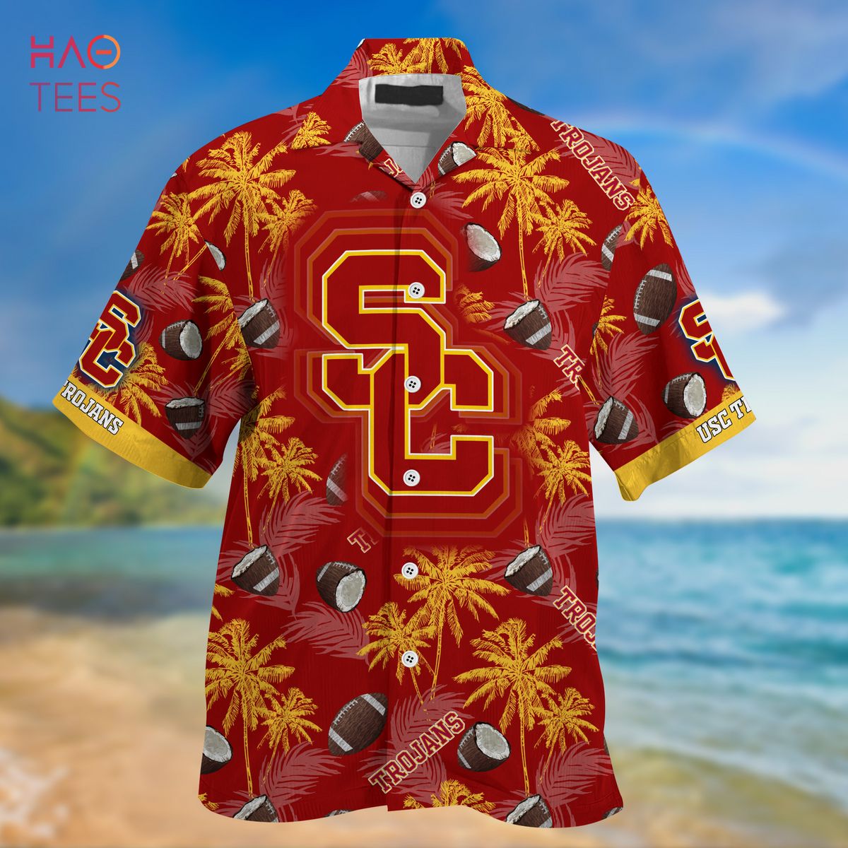 Usc Hawaiian Shirt Usc Trojans Hawaiian Shirt And Shorts Usc Mens Shirts  Usc Shirt Near Me Usc Trojans Shirts NEW - Laughinks