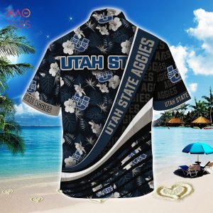 [TRENDING] Utah State Aggies Summer Hawaiian Shirt, With Tropical Flower Pattern For Fans