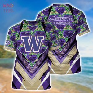 [TRENDING] Washington Huskies Summer Hawaiian Shirt And Shorts, For Sports Fans This Season