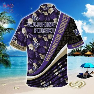 [TRENDING] Washington Huskies Summer Hawaiian Shirt, With Tropical Flower Pattern For Fans