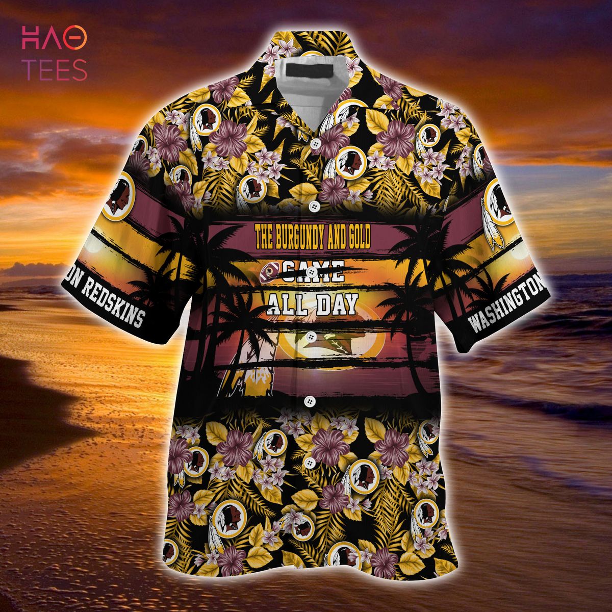 Washington Redskins NFL Flower Floral Pattern Hawaiian Shirt And